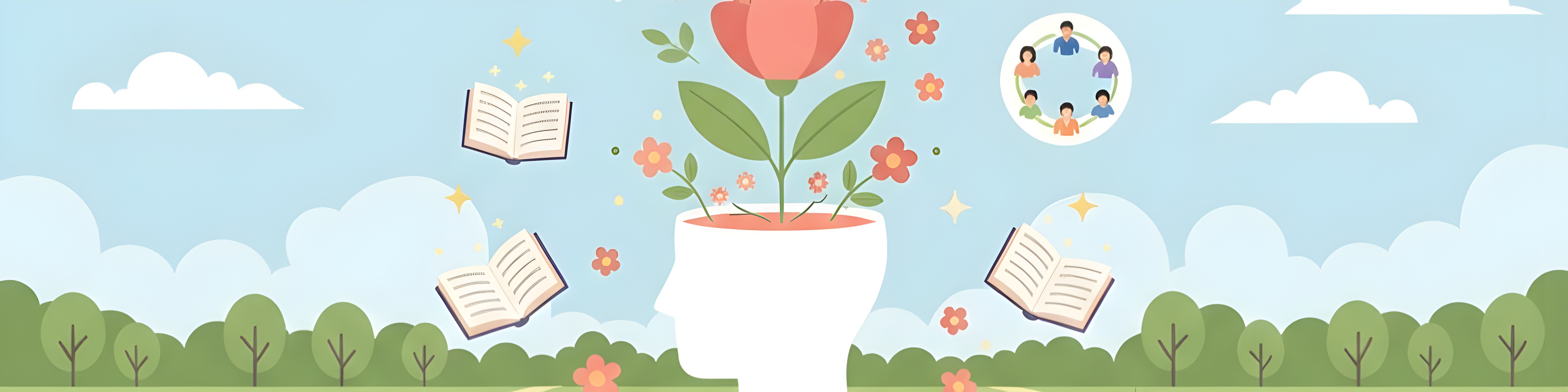 AI generated header image of a plant growing from a head.